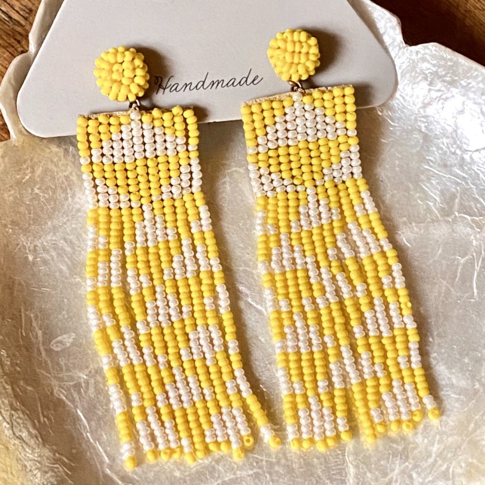 NWT Deepa Gurnani Beaded Tribal Chandeliers